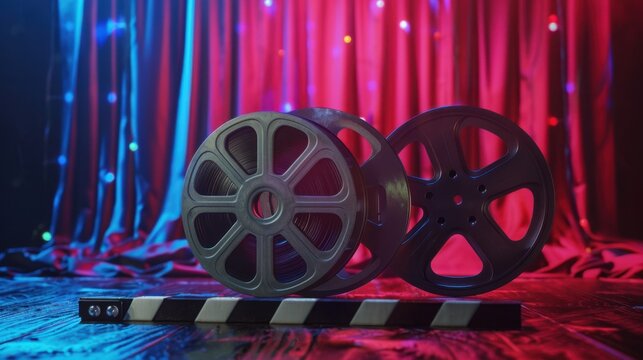The film reel and clapperboard