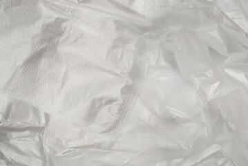 Plastic wihite background. Top view.