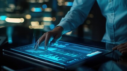 A futuristic touchscreen interface