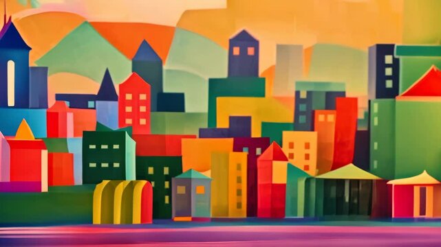 colorful city background