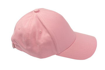 Pink cap isolated on white background.
