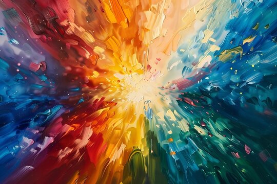 A burst of supernova colors competing to outshine one another