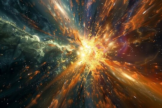 A burst of supernova colors competing to outshine one another