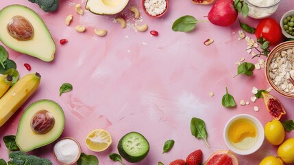 Introduction to ketogenic diet on a flat lay backdrop