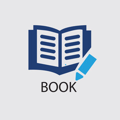 Book icon logo design vector image