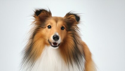 Fototapeta premium Shetland Sheepdog on a white background