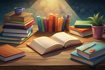 An evening of literary exploration in a warmly lit study