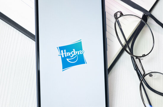 New York, USA - 30 June 2024: Hasbro Logo or Icon on Phone Screen