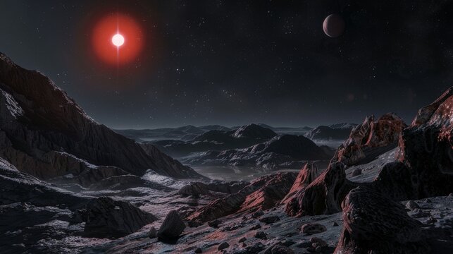 Illustration of Proxima Centauri b, the Closest Known Exoplanet