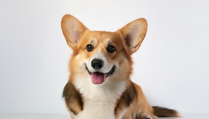 Welsh Corgi standing on a white background