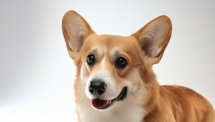 Welsh Corgi standing on a white background