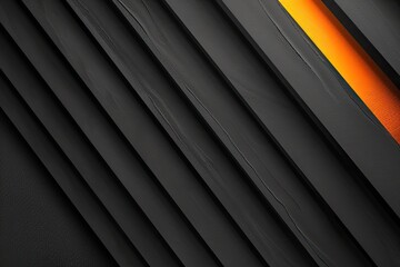 Obraz premium Minimalistic black and orange abstract background with clean lines