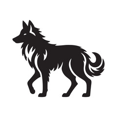 Wolf silhouette vector illustration