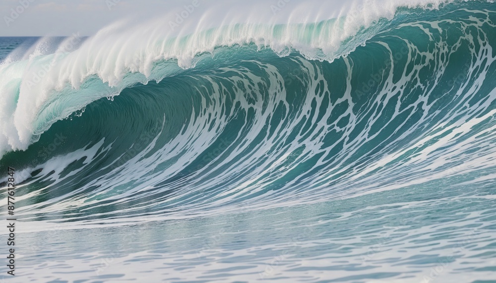 Poster modern abstract 3d wave pattern background visualization