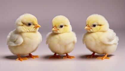 Fototapeta premium Adorable baby chick hatches from egg in charming cartoon design with cute hen and playful yellow chicks in a scene filled with innocence and joy