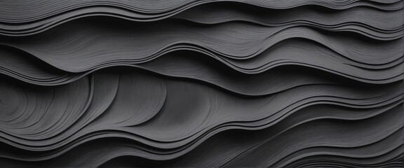 Detailed abstract wood plank texture illustration with organic grey tones and rustic waving waves pattern, perfect for a natural and textured background banner design