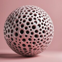 Innovative Light and Airy 3D Water Sphere Design on Pink Background