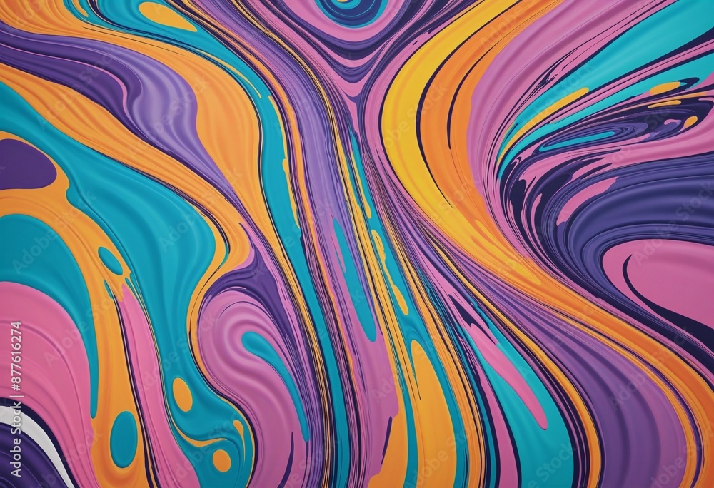 Poster ink splash design: abstract vector illustration in various colorful patterns