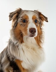 Australian Shepherd on a white background