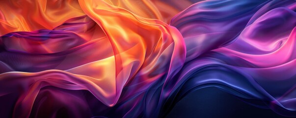 Abstract Swirling Fabric in Vibrant Hues