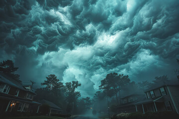 Fototapeta premium Capturing the Drama: Moody Skies and Vintage Aesthetics with Leica M6 Grain Photography