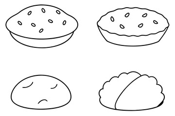 Bhature line art intricate design drawing hand illustration