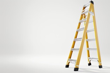 Telescoping Extension Ladder with Solid Background