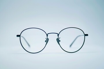 Sleek Geometric Glasses Frames with Solid Background