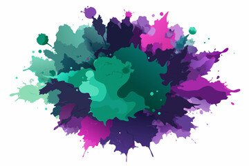 Colorful Artistic Watercolor Splash Design
