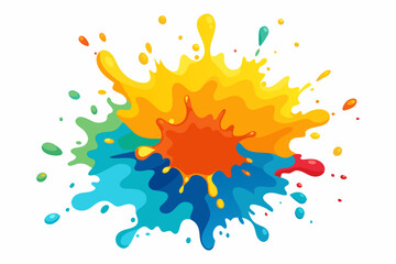 Colorful Artistic Watercolor Splash Design
