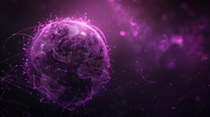 The Digital Purple Globe