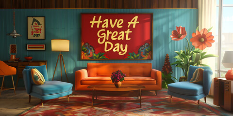 Two dark brown leather armchairs, a small wooden table, and a red lamp. A quiet, elegant room.