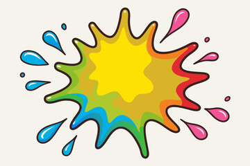 Colorful Artistic Watercolor Splash Design
