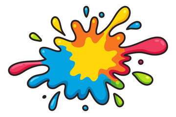 Colorful Artistic Watercolor Splash Design
