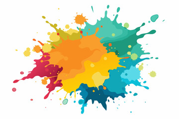 Colorful Artistic Watercolor Splash Design
