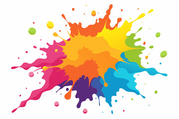 Obraz premium Colorful Artistic Watercolor Splash Design 