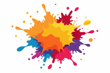 Colorful Artistic Watercolor Splash Design
