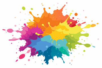 Colorful Artistic Watercolor Splash Design
