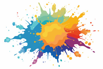 Colorful Artistic Watercolor Splash Design
