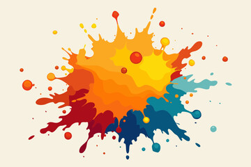 Colorful Artistic Watercolor Splash Design
