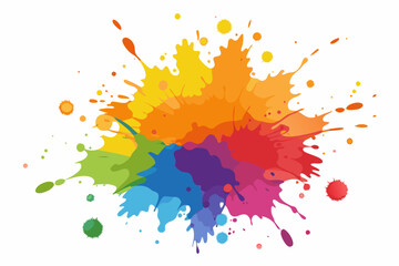Colorful Artistic Watercolor Splash Design
