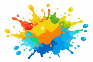 Colorful Artistic Watercolor Splash Design
