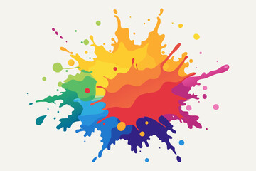 Colorful Artistic Watercolor Splash Design

