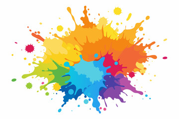 Colorful Artistic Watercolor Splash Design
