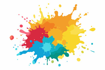Colorful Artistic Watercolor Splash Design
