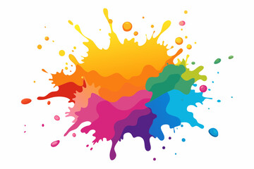 Colorful Artistic Watercolor Splash Design
