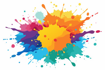Colorful Artistic Watercolor Splash Design
