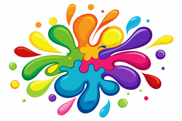 Colorful Artistic Watercolor Splash Design
