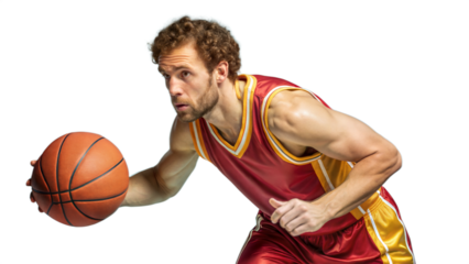 Professional Basketball Player Dribbling During A Game