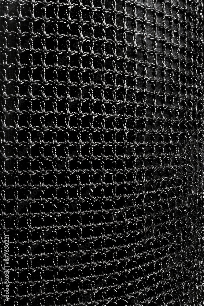 Poster A close-up shot of a chain link fence with metal links and wire mesh, often used for security or confinement purposes
